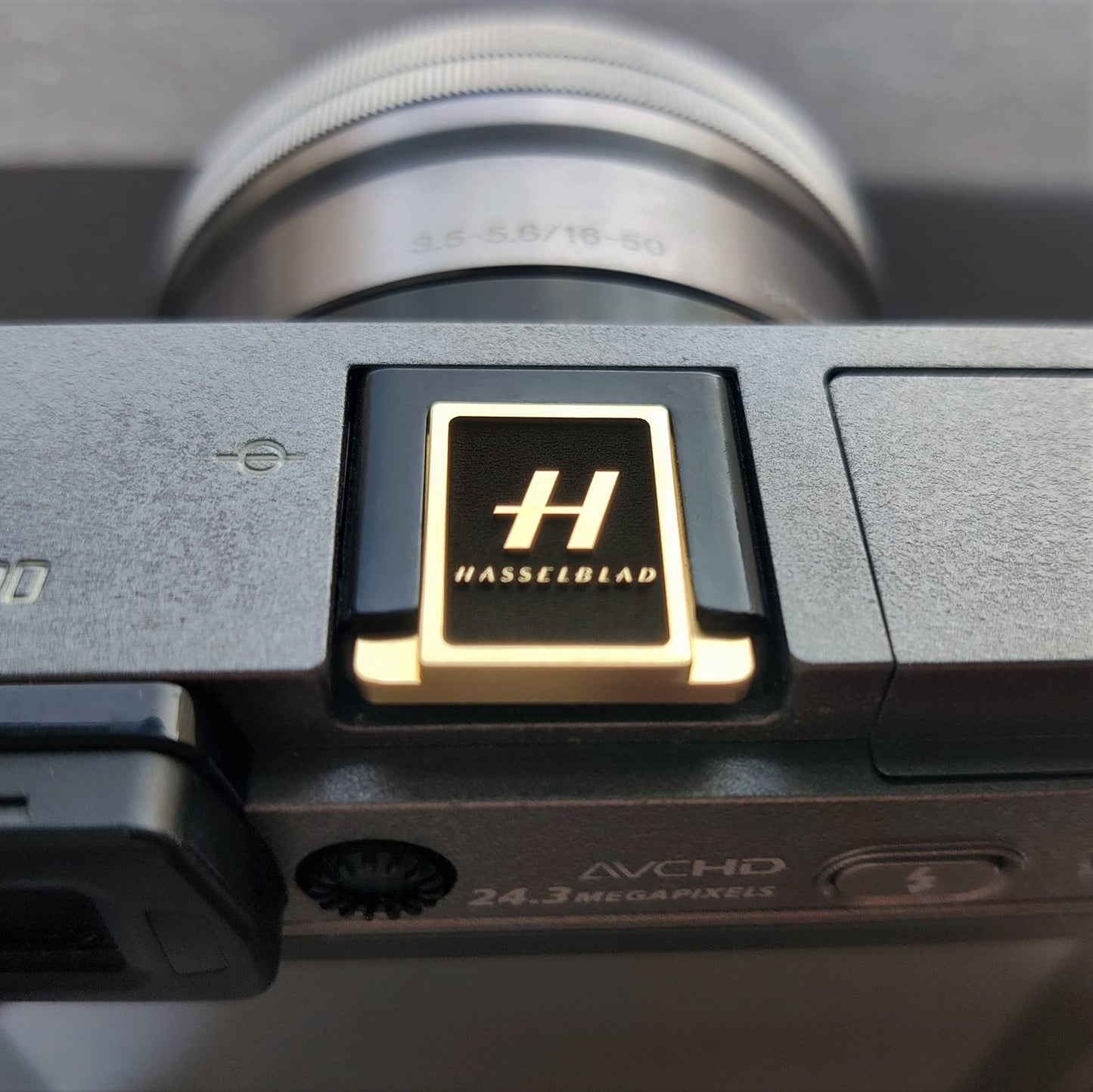 gold brass hot shoe cover for hasselblad camera