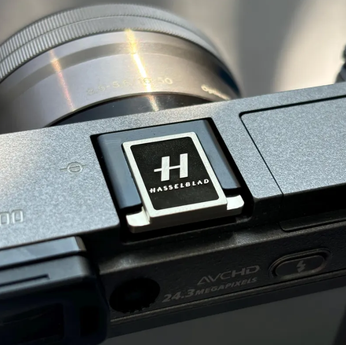 silver brass hot shoe cover for hasselblad camera