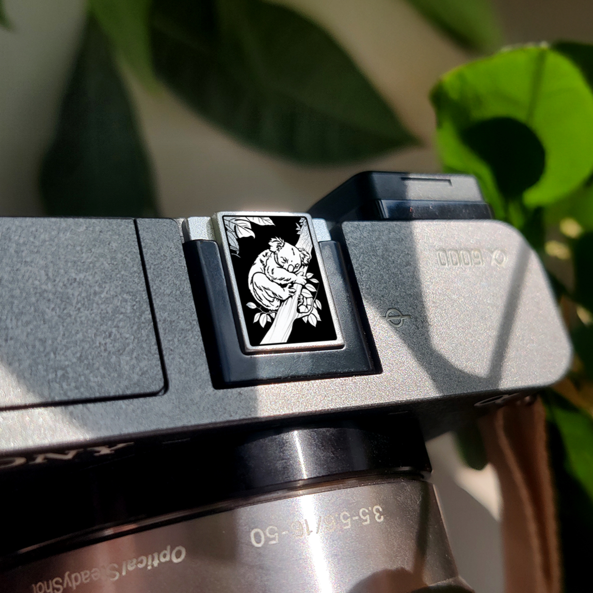 decorative engraved hot shoe cover for Sony and Fujifilm cameras