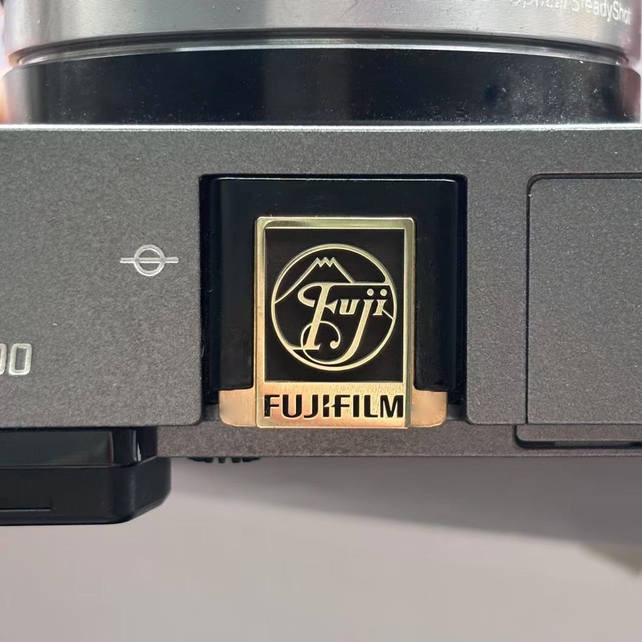 fujifilm square hot shoe cover gold brass design