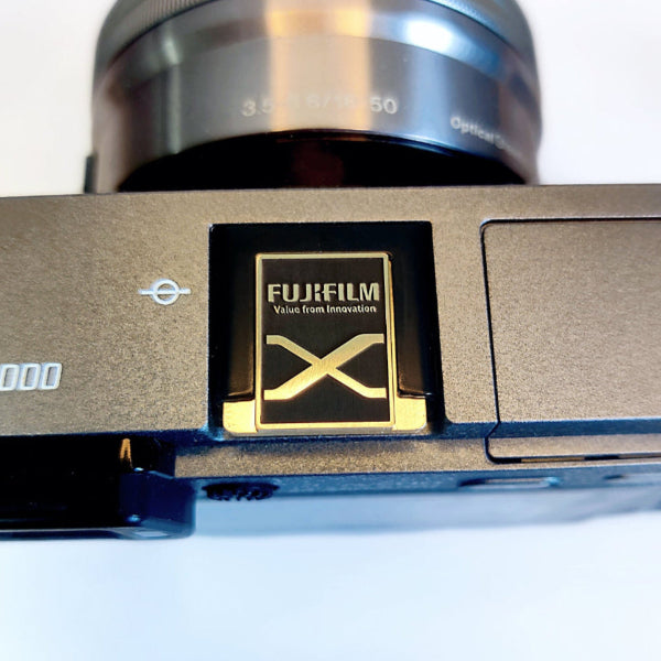 fujifilm x gold brass hot shoe cover