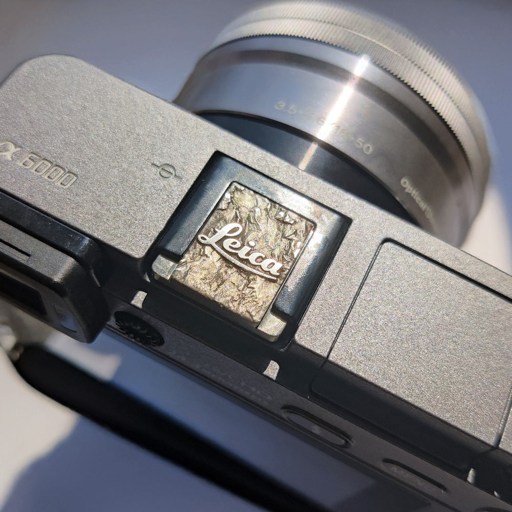 sleek silver Leica M10 hot shoe protector