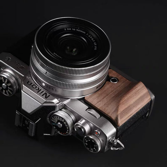 wooden front camera grip for nikon zf