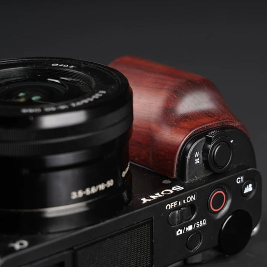 Red rosewood grip for Sony ZV-E10