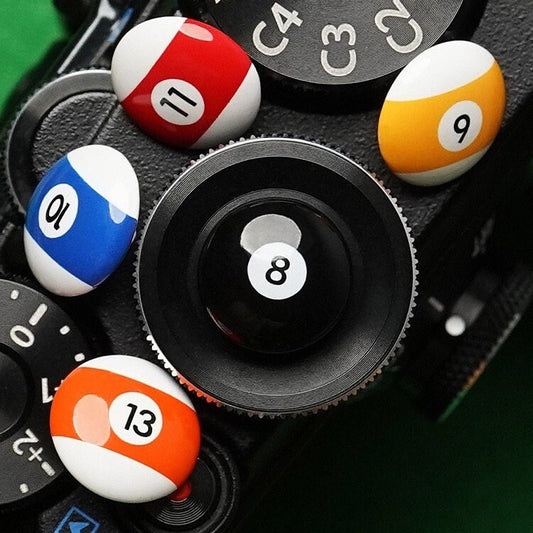 brass billiards shutter button on Fujifilm X100V