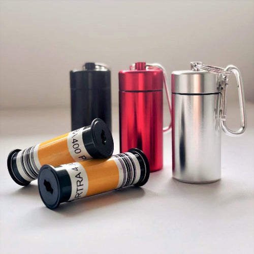 Collection of metal 120 film containers