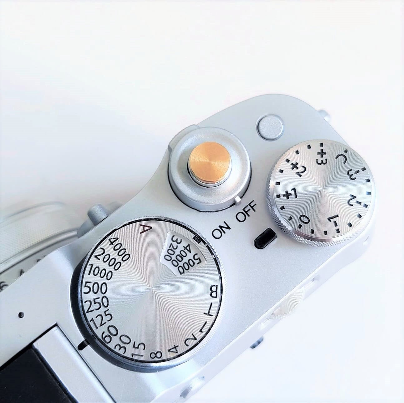 brass soft release button for camera