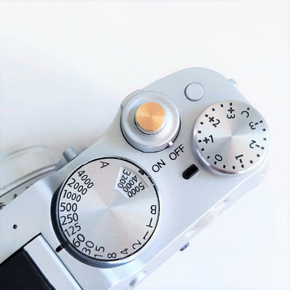 brass soft release button for camera