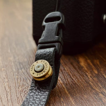 Black Full-Grain Leather Camera Strap - Quick Release