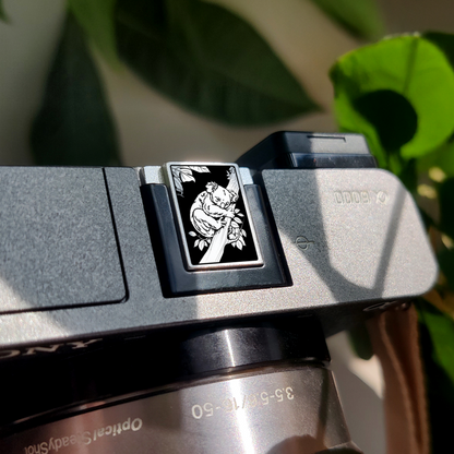 decorative engraved hot shoe cover for Sony and Fujifilm cameras