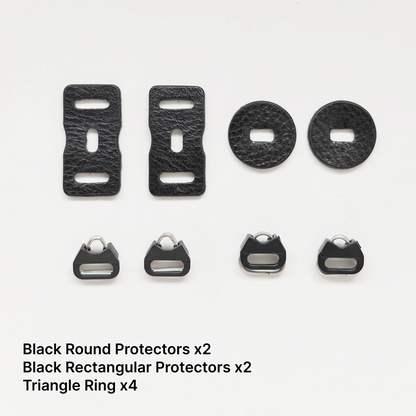 Camera Leather Lug Protector & Triangle Ring Set – Anti-Scratch Paint Guard