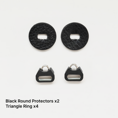 Camera Leather Lug Protector & Triangle Ring Set – Anti-Scratch Paint Guard