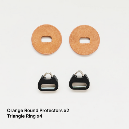 Camera Leather Lug Protector & Triangle Ring Set – Anti-Scratch Paint Guard