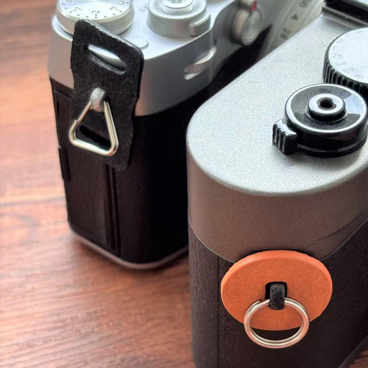 Camera Leather Lug Protector & Triangle Ring Set – Anti-Scratch Paint Guard