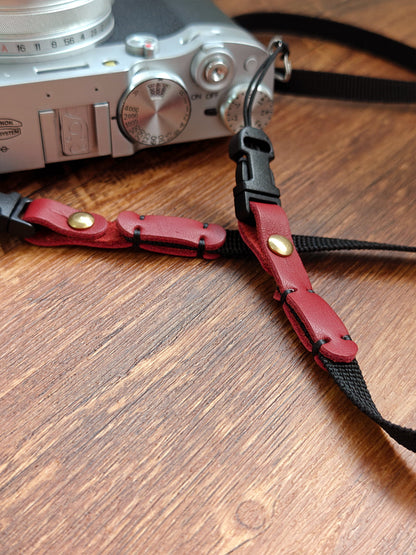 Canvas Camera Strap with Leather Connectors – 95cm Slim Neck Strap for DSLR & Mirrorless