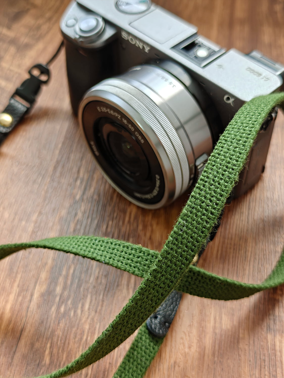 Canvas Camera Strap with Leather Connectors – 95cm Slim Neck Strap for DSLR & Mirrorless