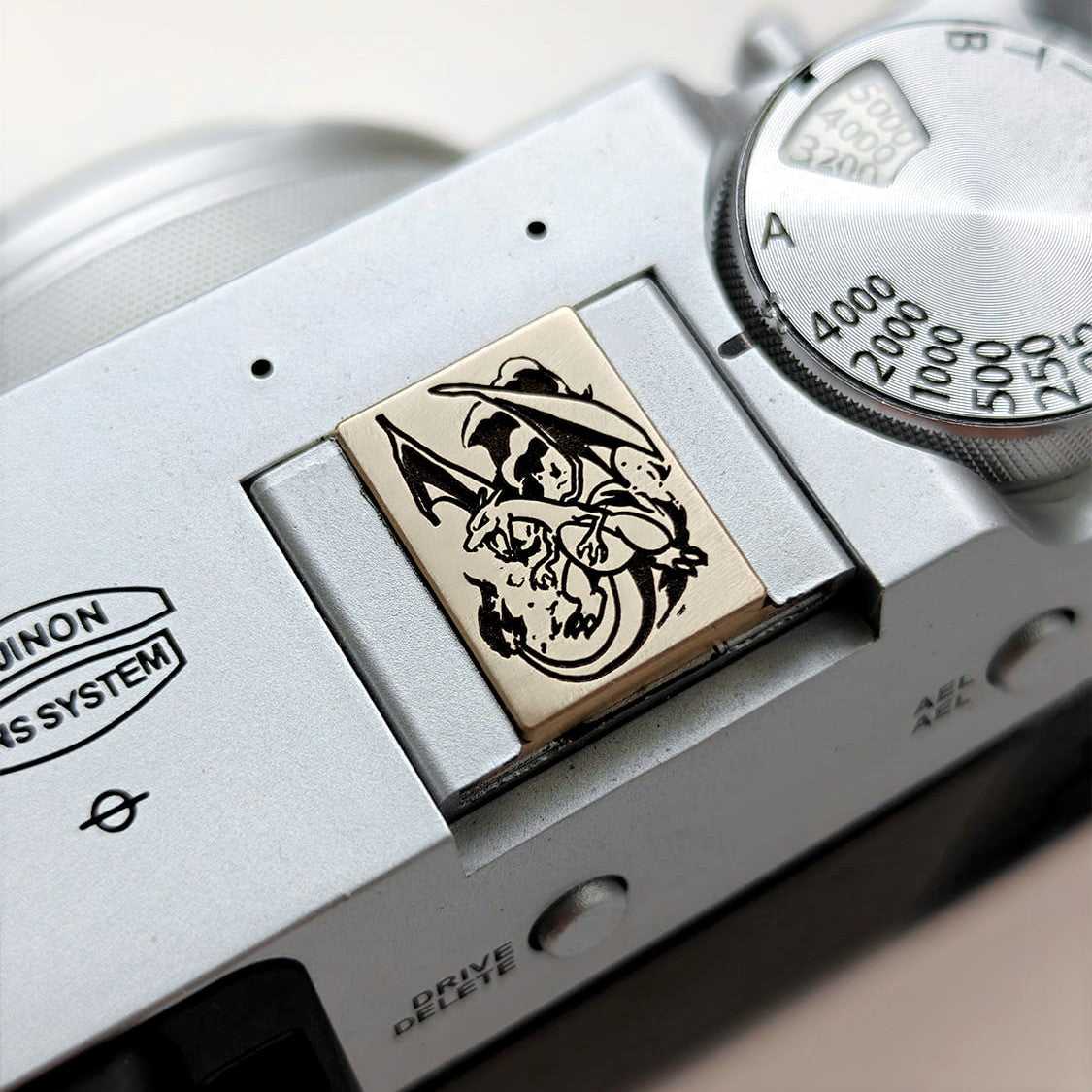 Charizard - Gold Camera Hot Shoe Cover
