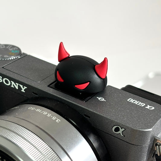 Red Eyes Devil Camera Hot Shoe Cover