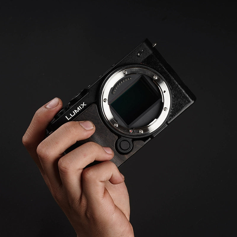handmade wood camera grip