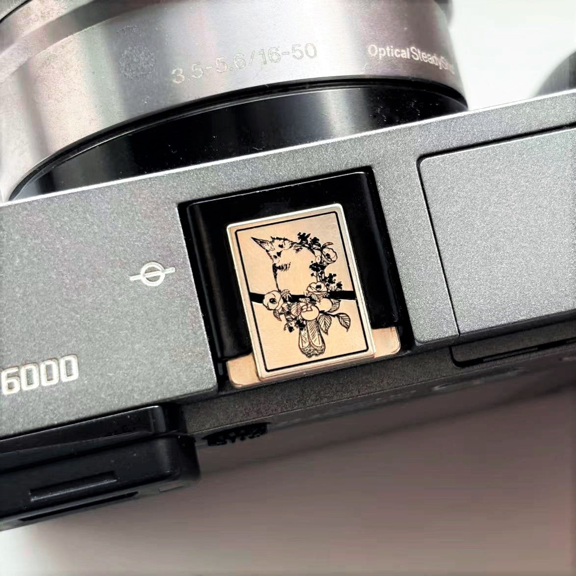 Flower Bulbul Camera Hot Shoe Cover – CNC Engraved Detail Design