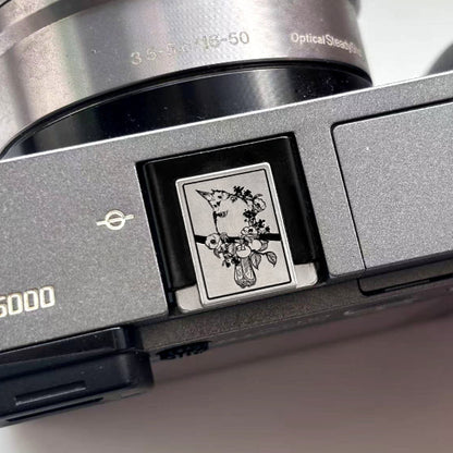 Flower Bulbul Camera Hot Shoe Cover – CNC Engraved Detail Design