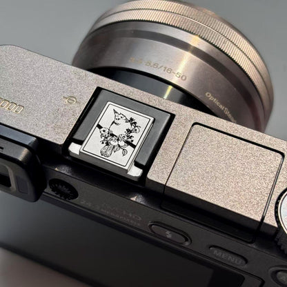 Flower Bulbul Camera Hot Shoe Cover – CNC Engraved Detail Design