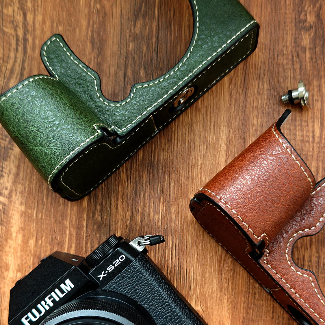 Fujifilm X-S20 Leather Half Case – Leather Camera Cover