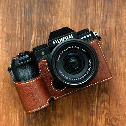 Fujifilm X-S20 Leather Half Case – Leather Camera Cover
