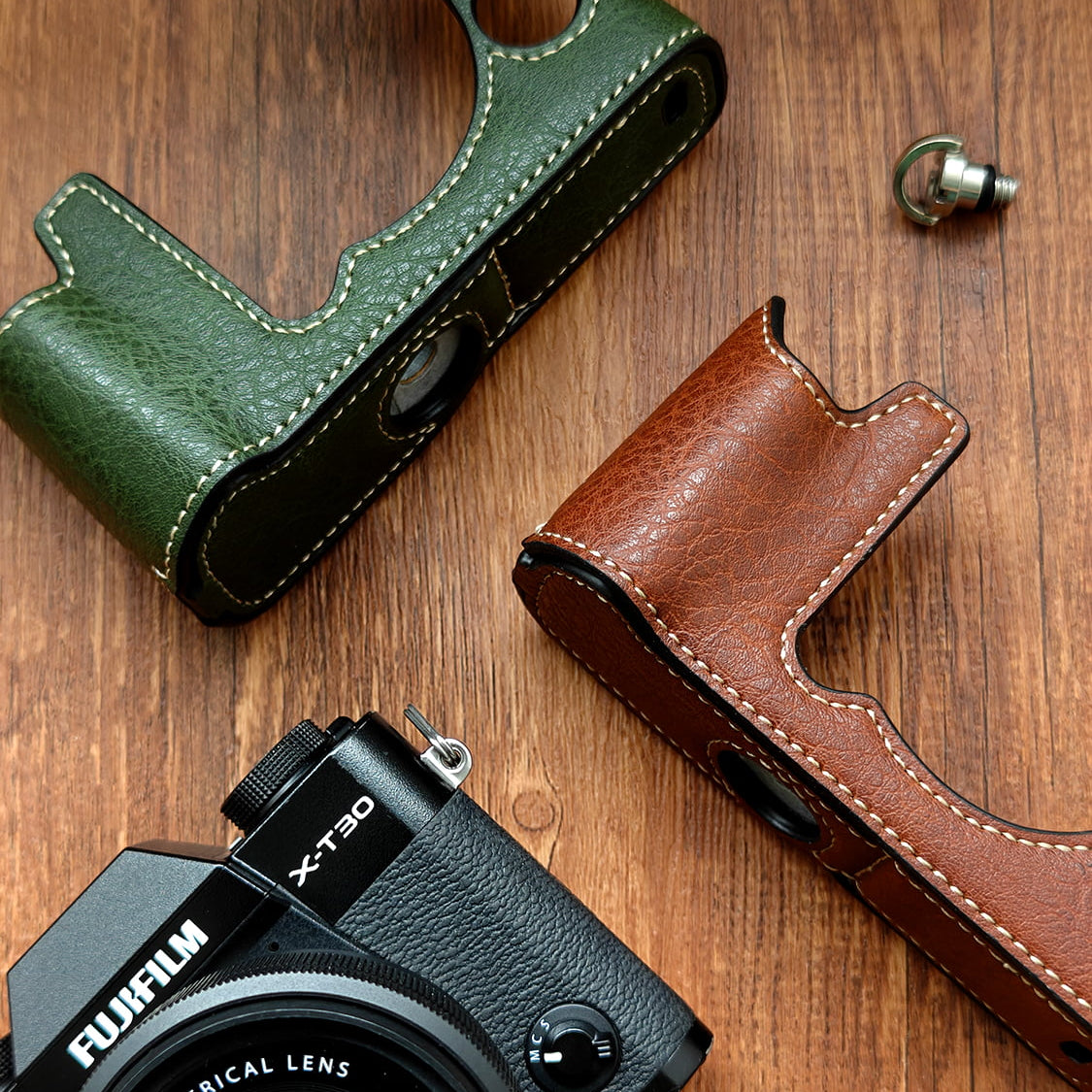 Fuji X-T30 Leather Half Case – Vegan Leather Camera Protection