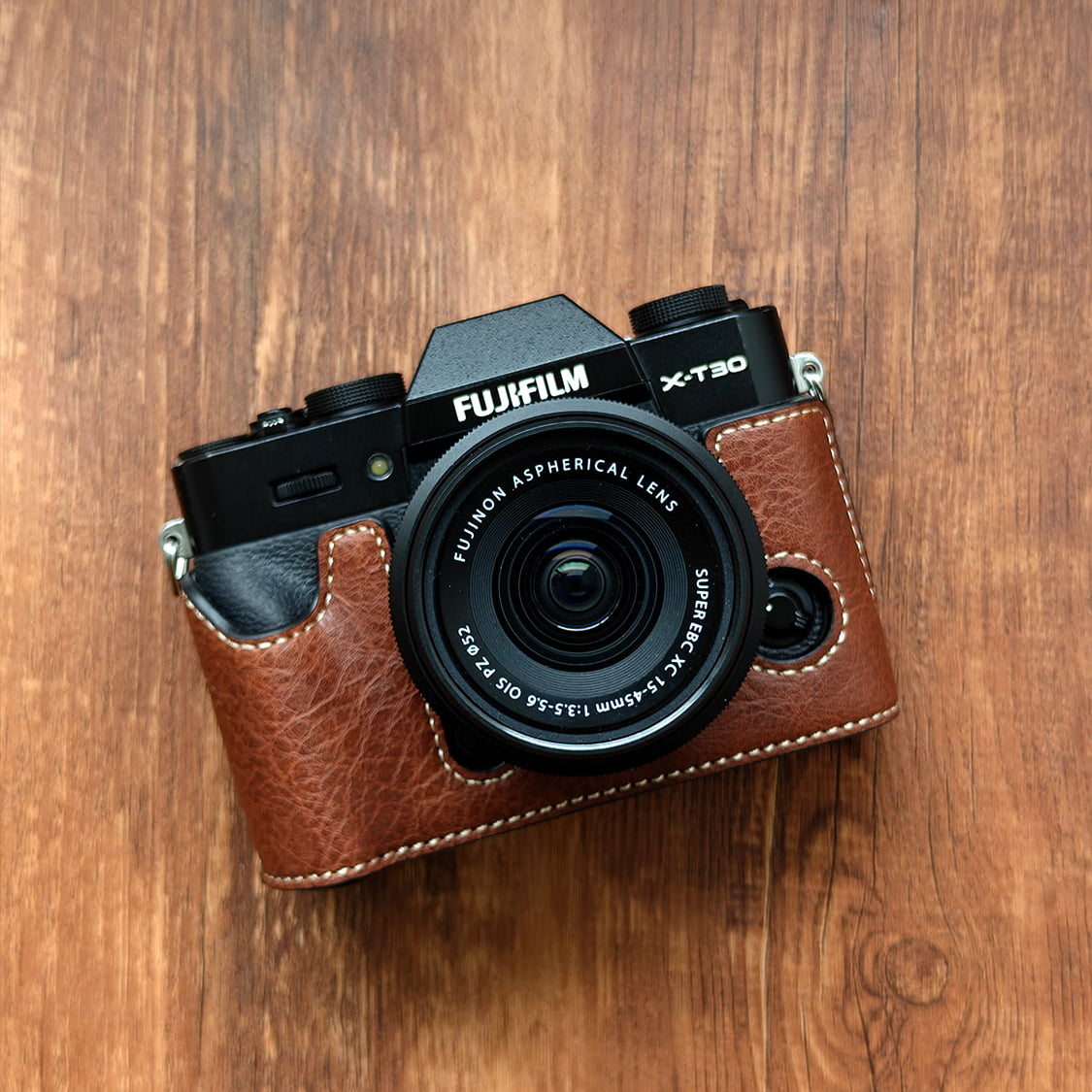 Fuji X-T30 Leather Half Case – Vegan Leather Camera Protection