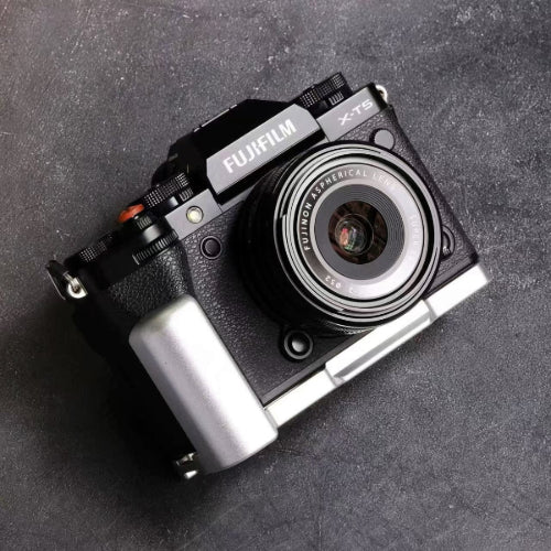 silver metal l-shape hand grip for fujifilm x-t5