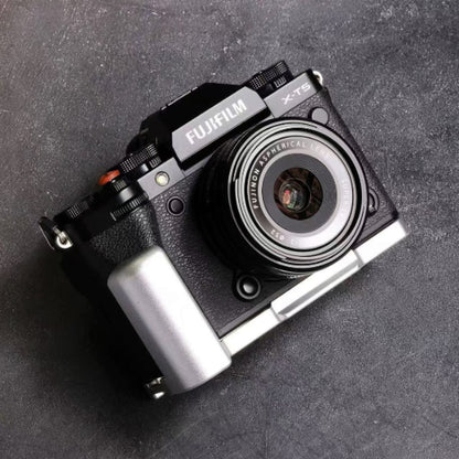 silver metal l-shape hand grip for fujifilm x-t5