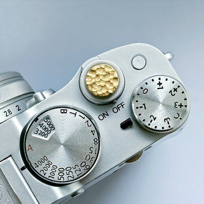 Hand Hammered Camera Shutter Button – Threaded Soft Release