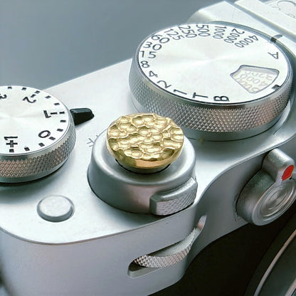 Hand Hammered Camera Shutter Button – Threaded Soft Release