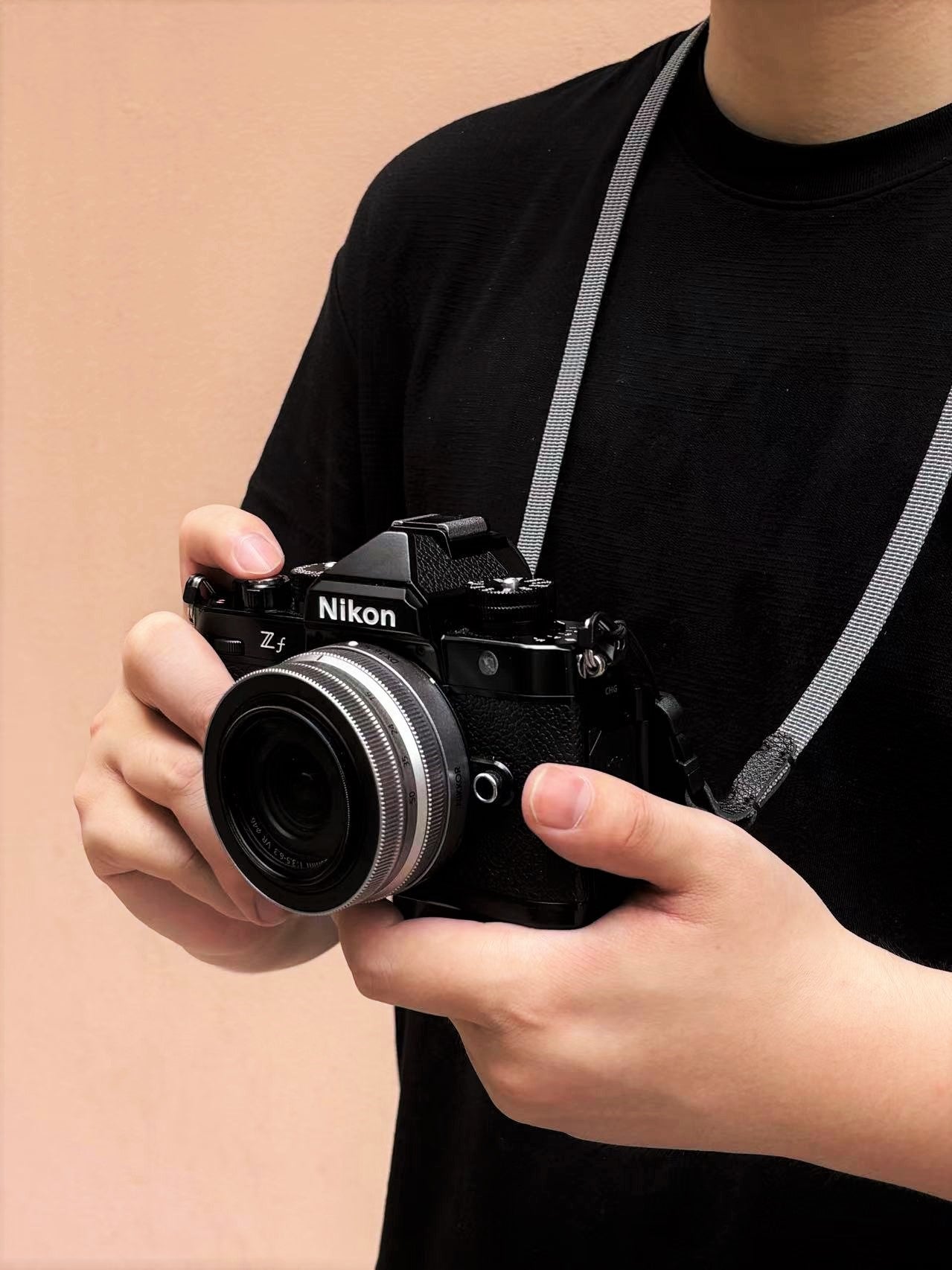 Canvas Camera Strap with Leather Connectors – 95cm Slim Neck Strap