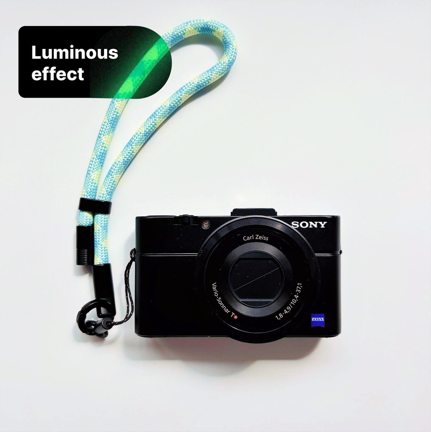 Luminous Paracord Camera Wrist Strap – 7mm Braided Hand Strap for Sony, Fujifilm & Compact Cameras