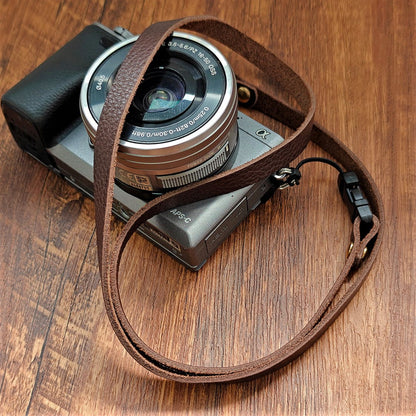 Brown Full-Grain Leather Camera Strap