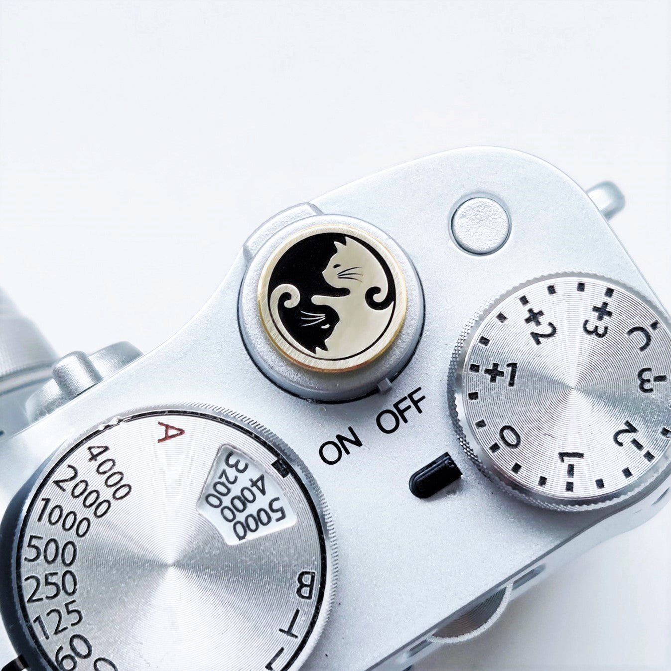 decorative brass shutter button for film camera