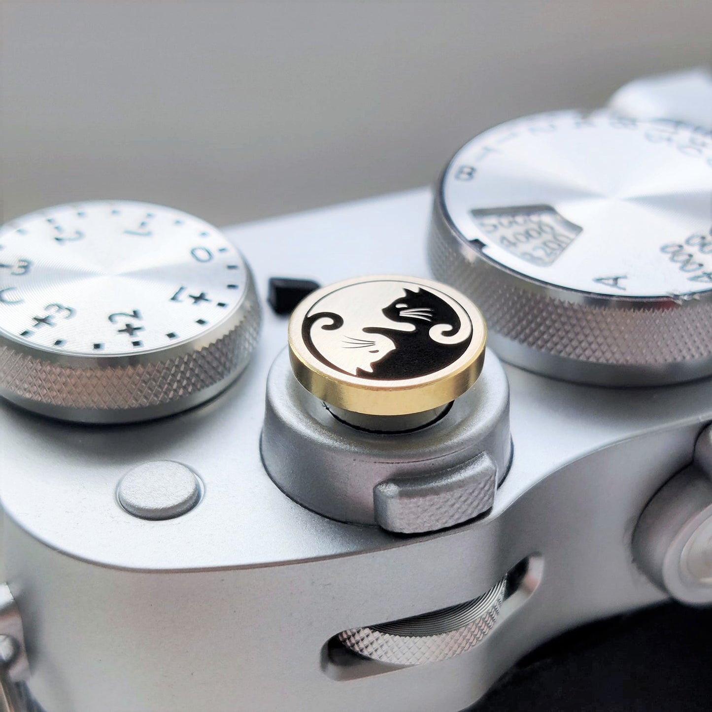 threaded brass camera shutter release button