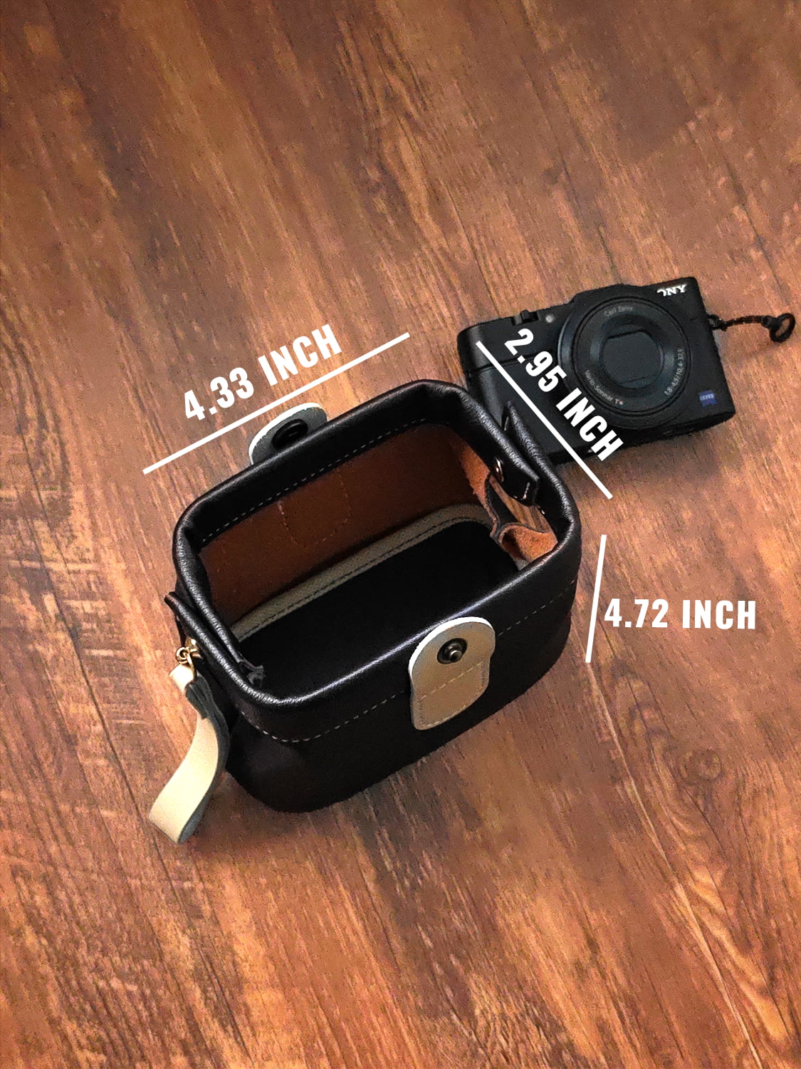 Mini Leather Camera Pouch for Sony RX100 / Ricoh GR Series