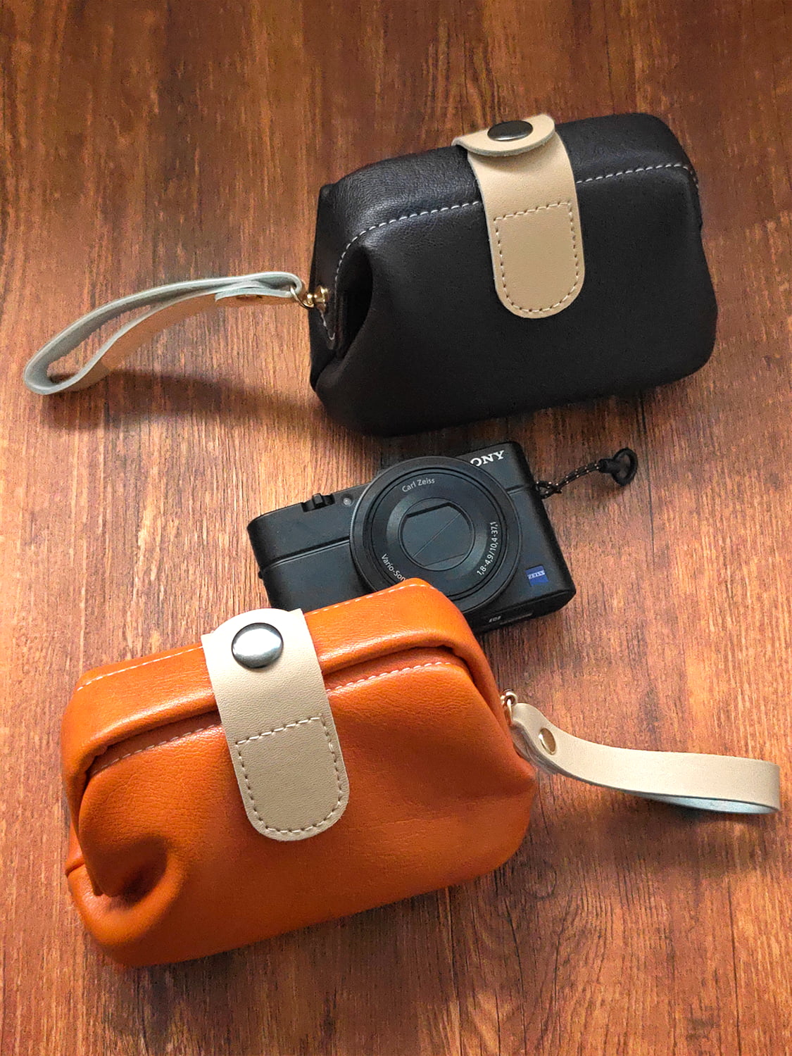 Mini Leather Camera Pouch for Sony RX100 / Ricoh GR Series