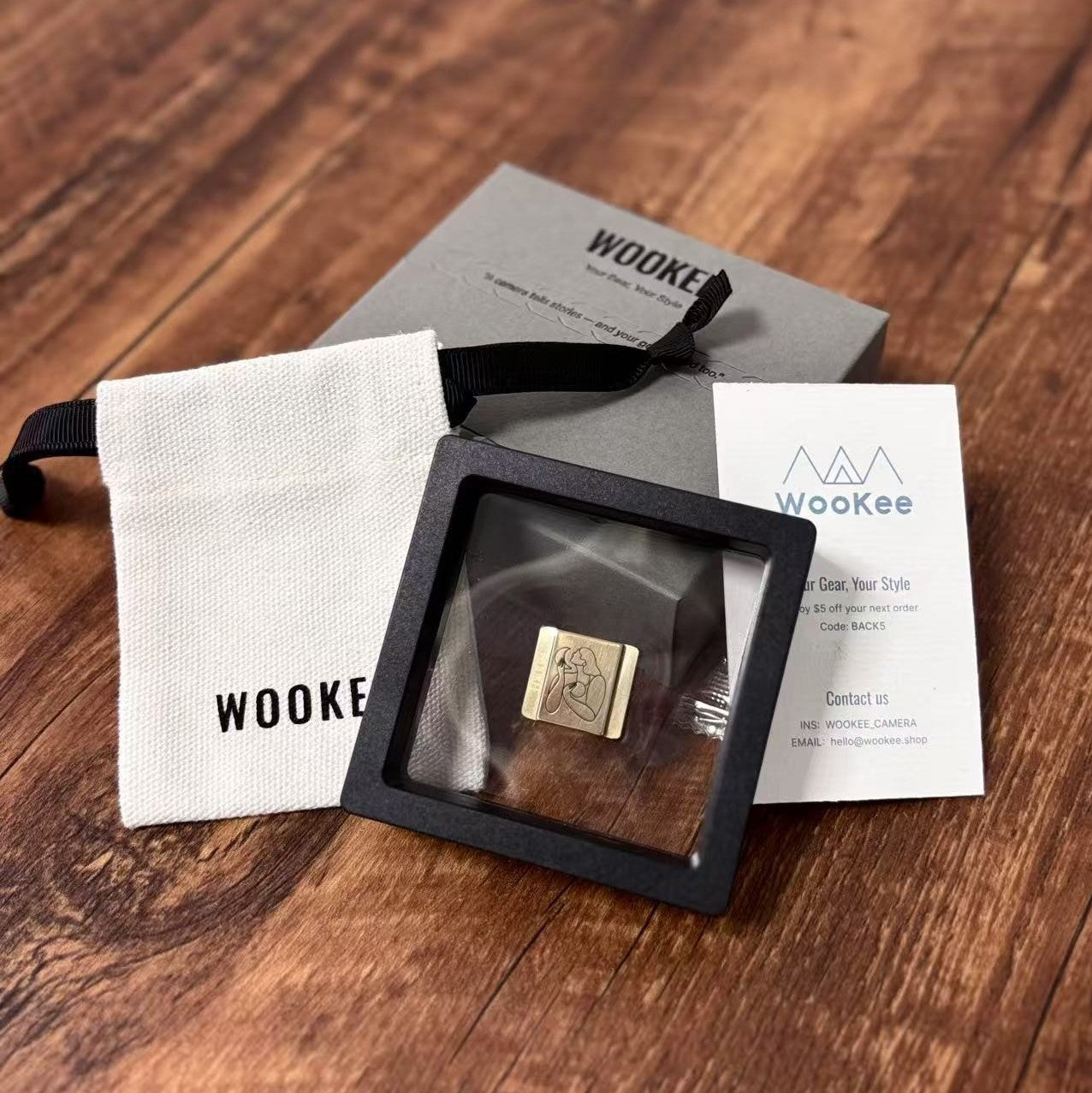 artistic engraved camera hot shoe cover collaboration piece