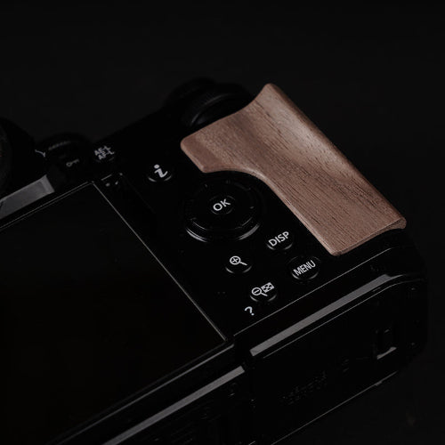 wood thumb rest for nikon zf top view