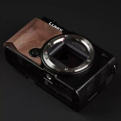 handmade walnut camera grip for Panasonic S9 