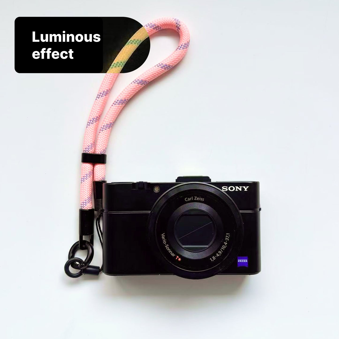 Luminous Paracord Camera Wrist Strap – 7mm Braided Hand Strap for Sony, Fujifilm & Compact Cameras