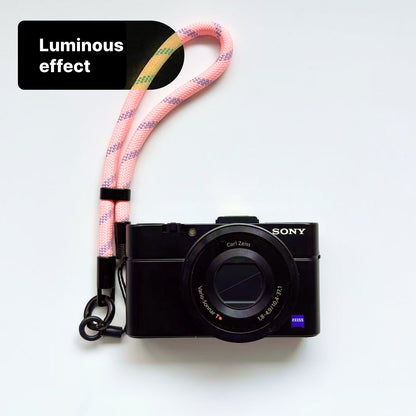 Luminous Paracord Camera Wrist Strap – 7mm Braided Hand Strap for Sony, Fujifilm & Compact Cameras