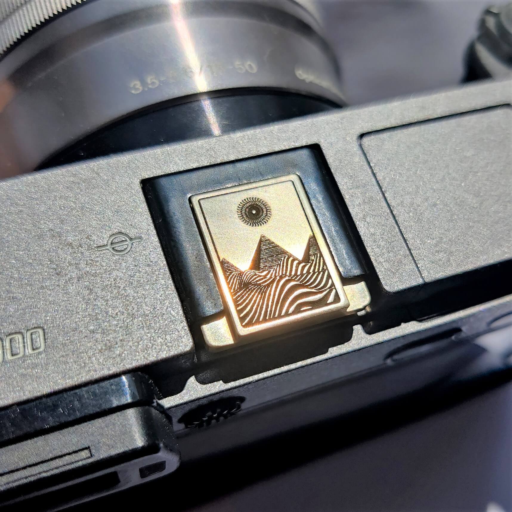 desert pyramid design camera accessory top angle