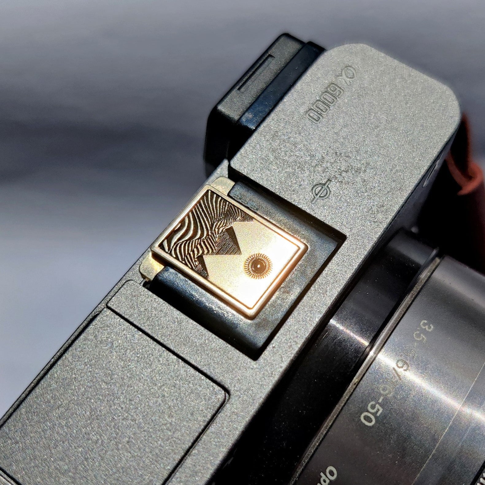 brass camera hot shoe cover compatible with Fujifilm