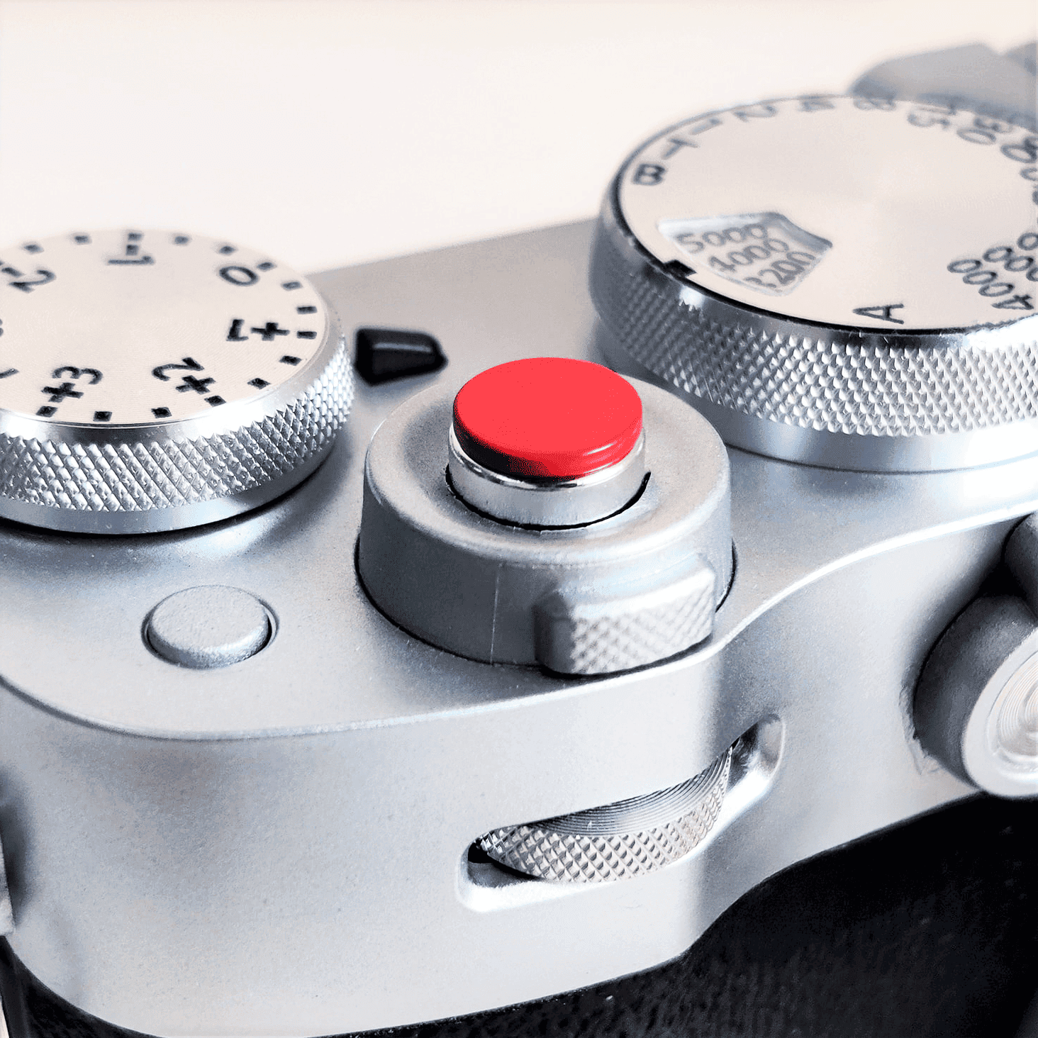 7mm metal shutter button close up