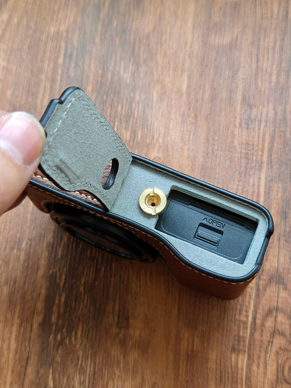 Ricoh GR III Waterproof Leather Half Case - Vintage Camera Protection